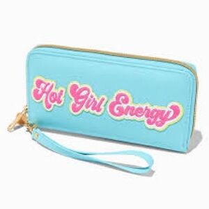 Claire's RARE Wallet with Pink Lettering “hot girl energy” hard to find